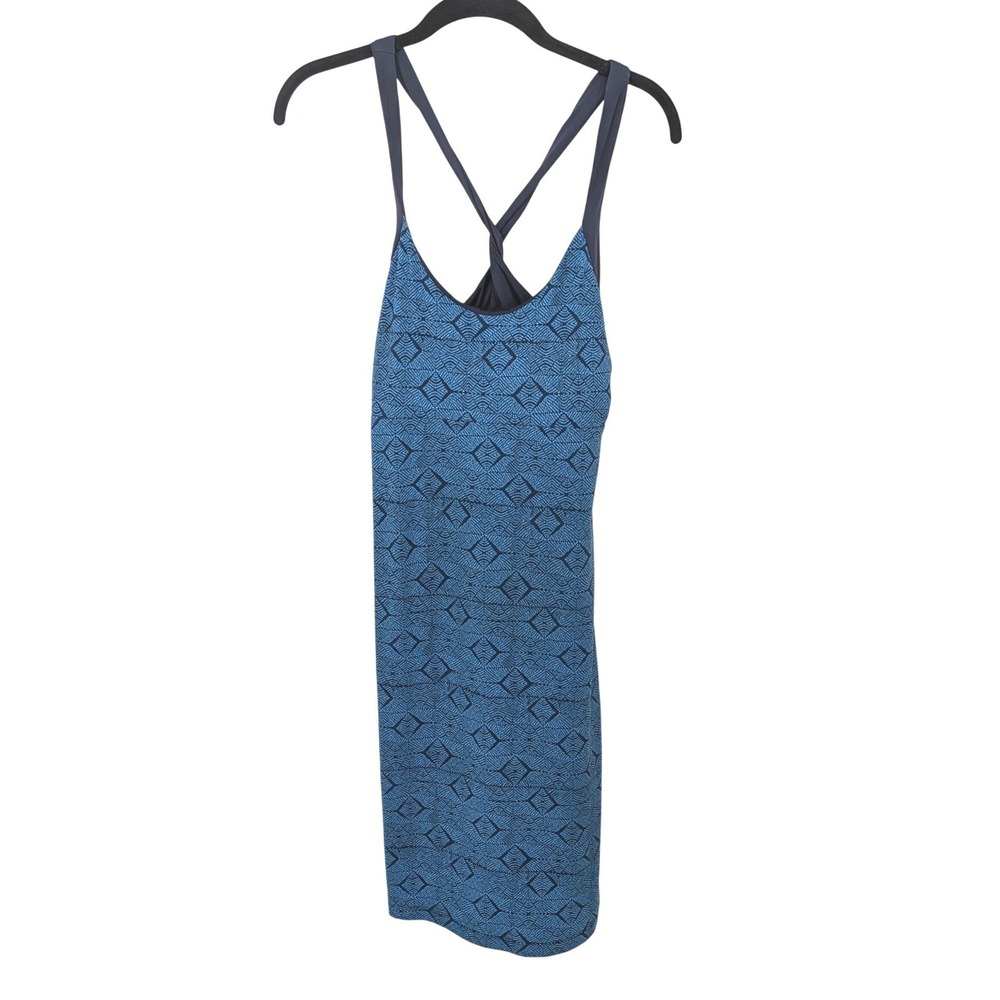 Patagonia Dress Women Medium Blue Geometric Active Strappy Back Gorpcore Casual